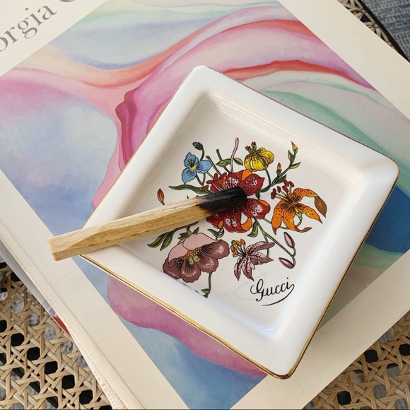Gucci Other - 🌾 VINTAGE GUCCI 80’s Flora Floral Dish Ashtray